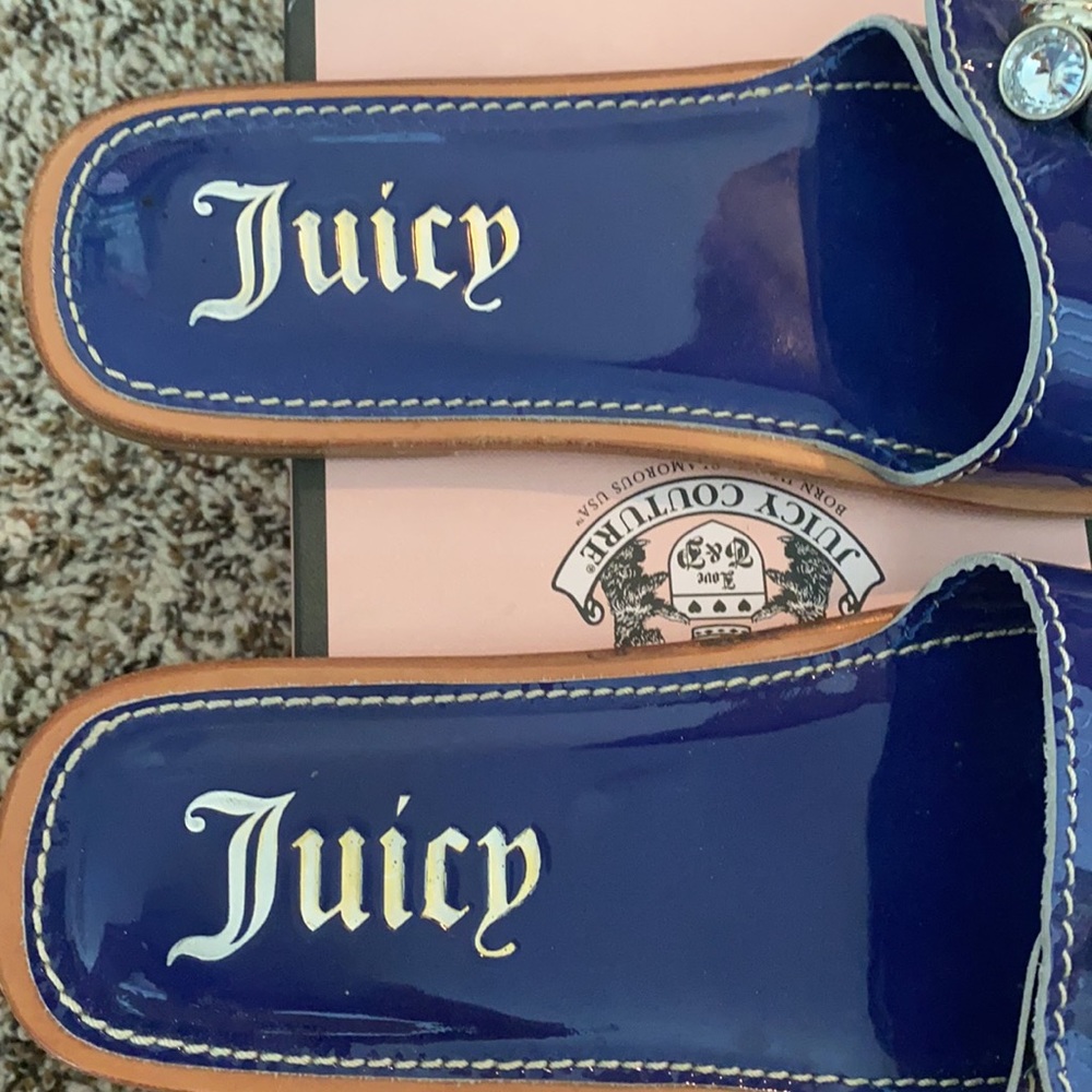 Juicy Couture Blue 3 Crystals Slip On Sandal - Picture 4 of 6